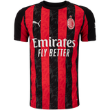 Camisa Milan Home 25/26 - Preta e Vermelha
