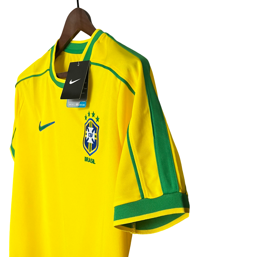 Camisa Brasil Home 1998 Retrô - Amarela