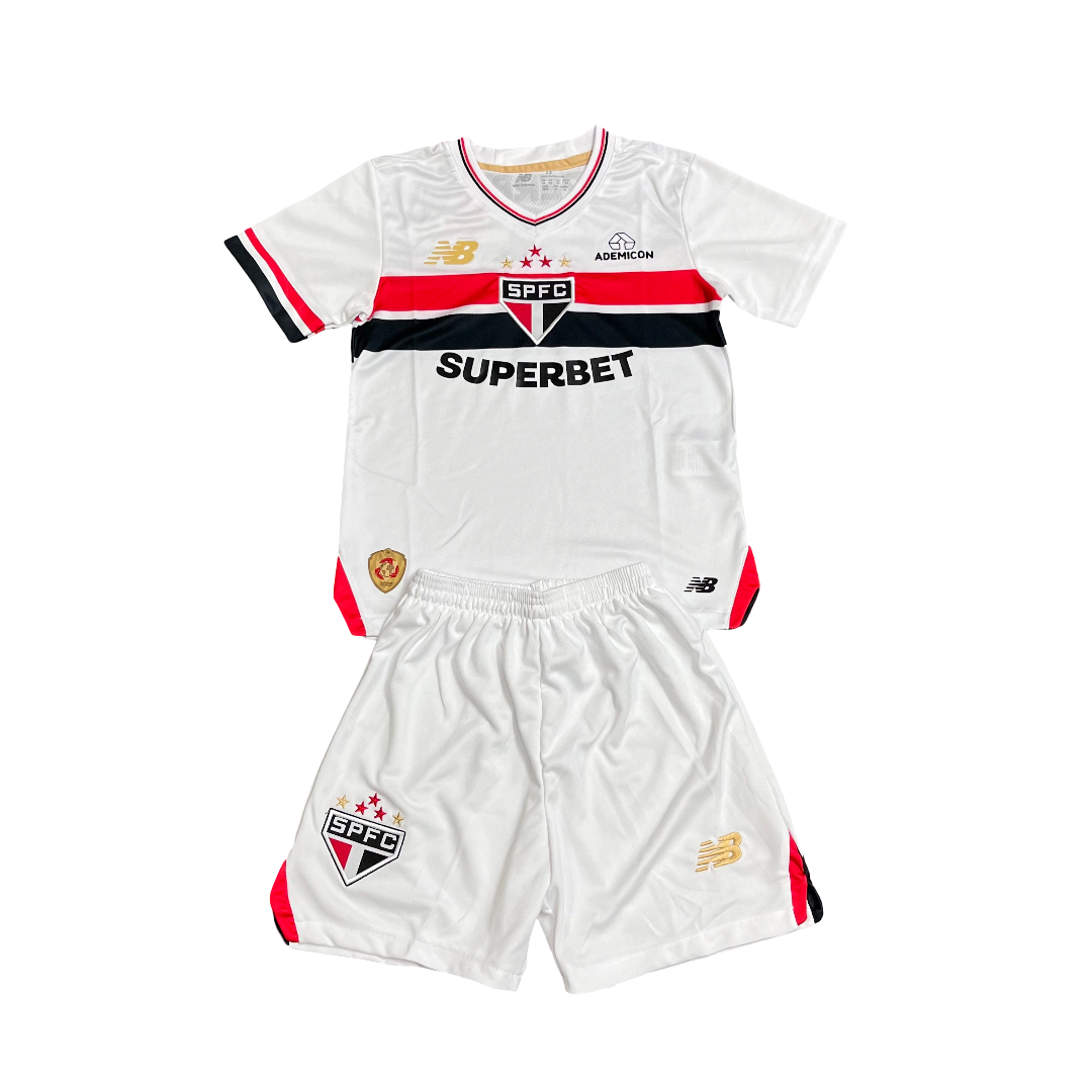 Conjunto Infantil São Paulo I 25/26 - Branco