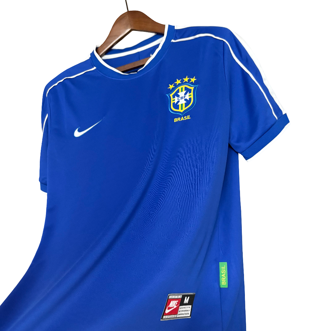 Camisa Brasil Away 1998 Retrô - Azul