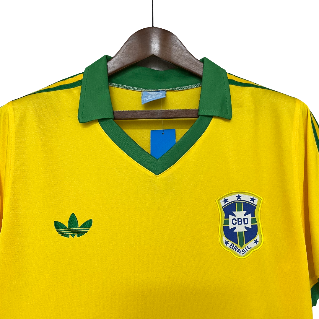 Camisa Brasil Home 1977 Retrô - Amarela