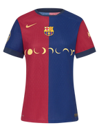 Camisa Barcelona Feminina Home COLDPLAY 24/25 - Azul e Vermelha