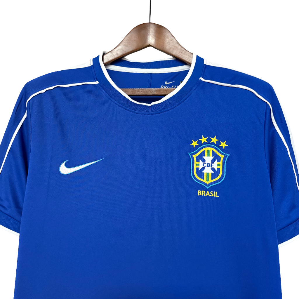 Camisa Brasil Away 1998 Retrô - Azul
