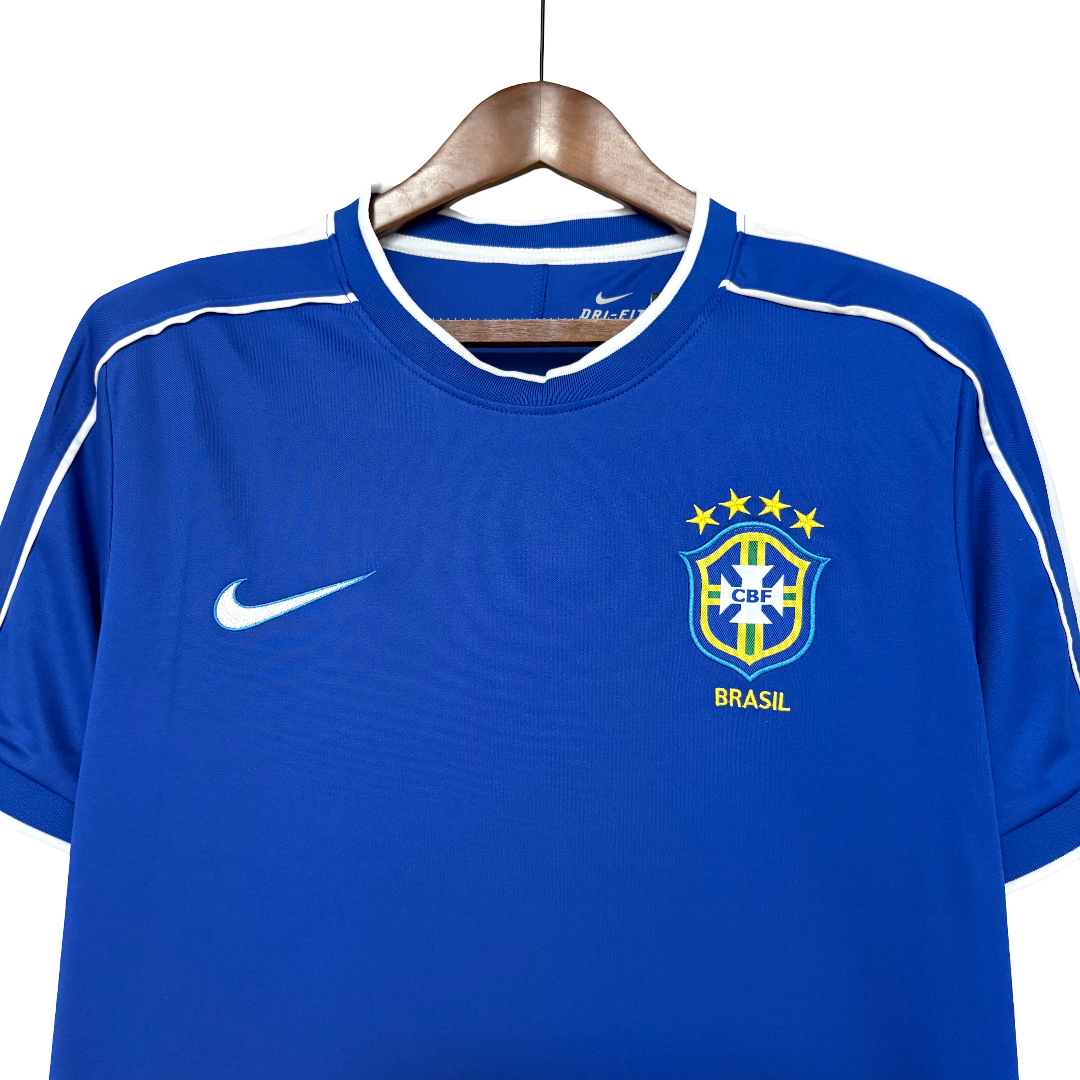 Camisa Brasil Away 1998 Retrô - Azul