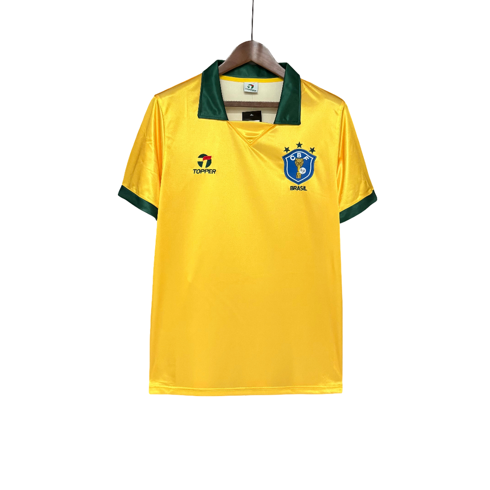 Camisa Brasil Home 1988 Retrô - Amarela
