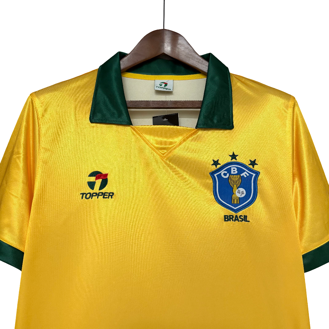 Camisa Brasil Home 1988 Retrô - Amarela