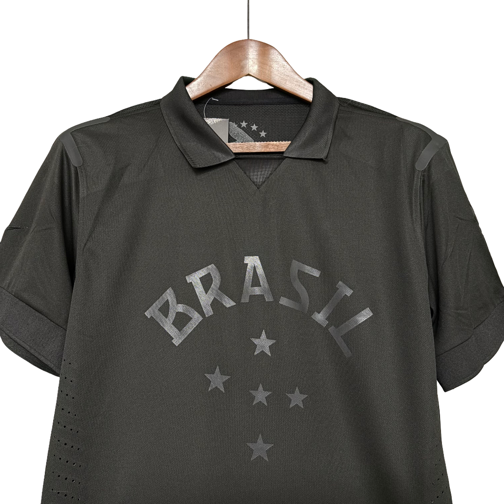 Camisa Brasil All Black 13/14 Retrô - Preta