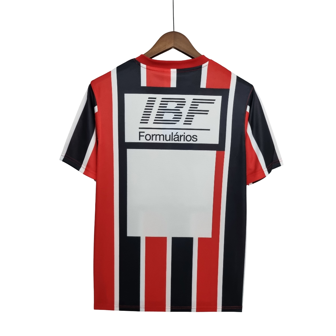 Camisa São Paulo Away 1991 Retrô - Preta e Vermelha