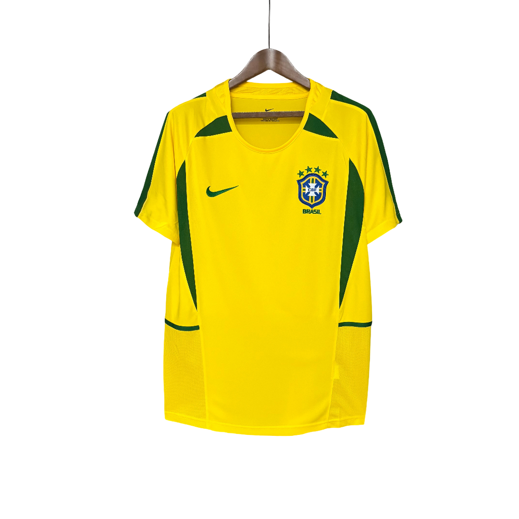 Camisa Brasil Home 2002 Retrô - Amarela