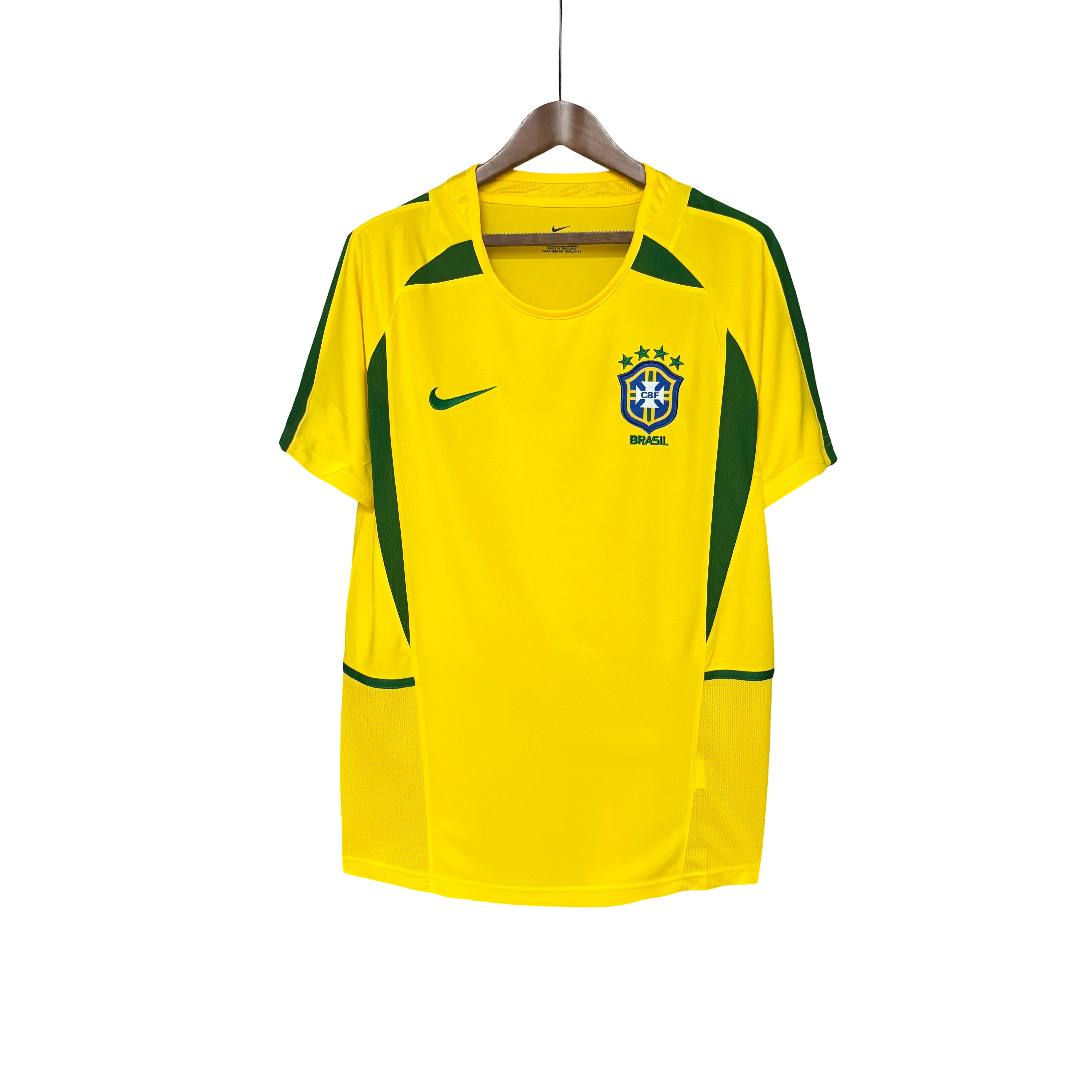 Camisa Brasil Home 2002 Retrô - Amarela