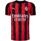 Camisa Milan Home 25/26 - Preta e Vermelha