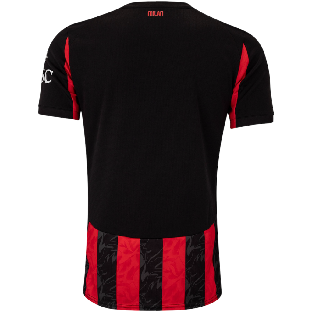 Camisa Milan Home 25/26 - Preta e Vermelha