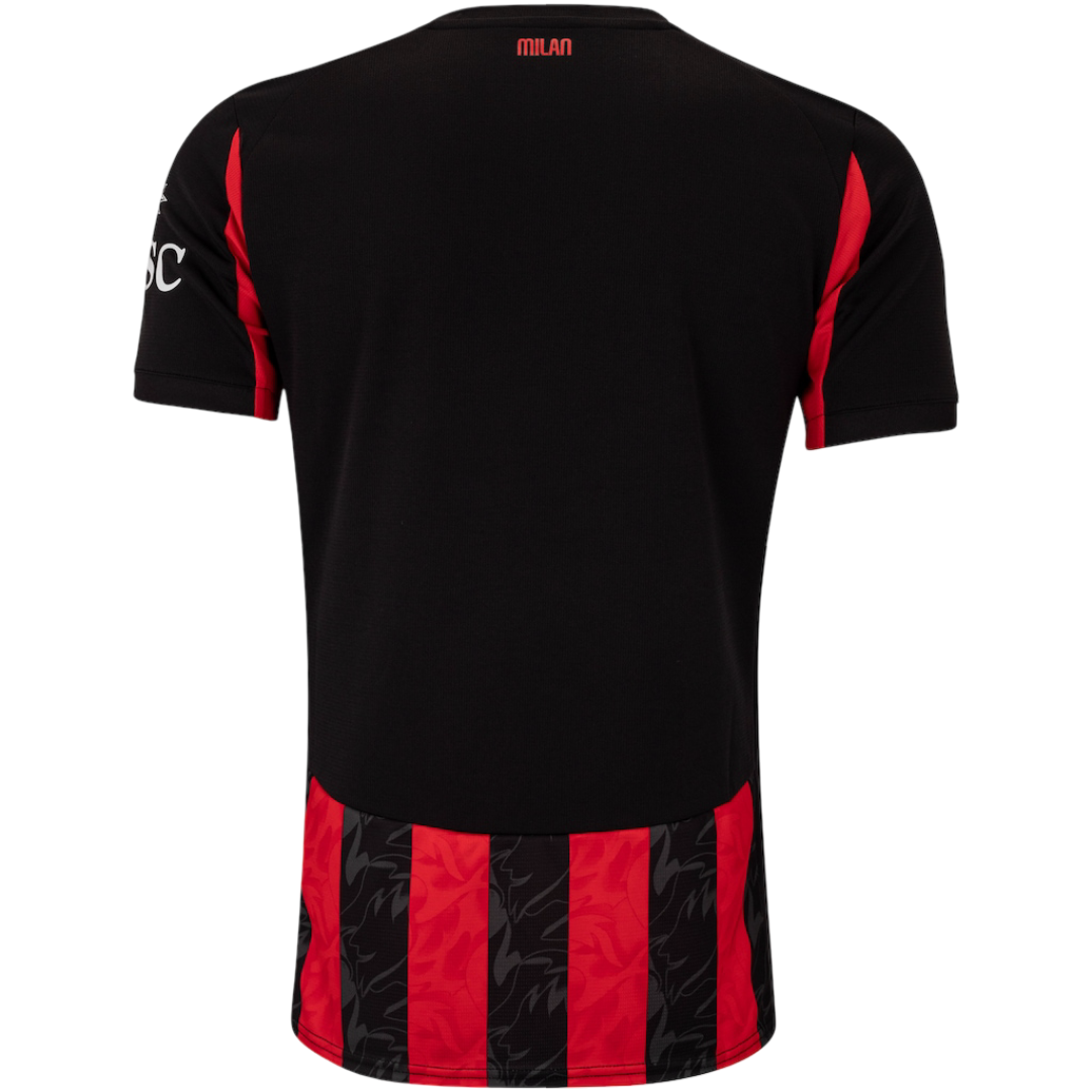 Camisa Milan Home 25/26 - Preta e Vermelha