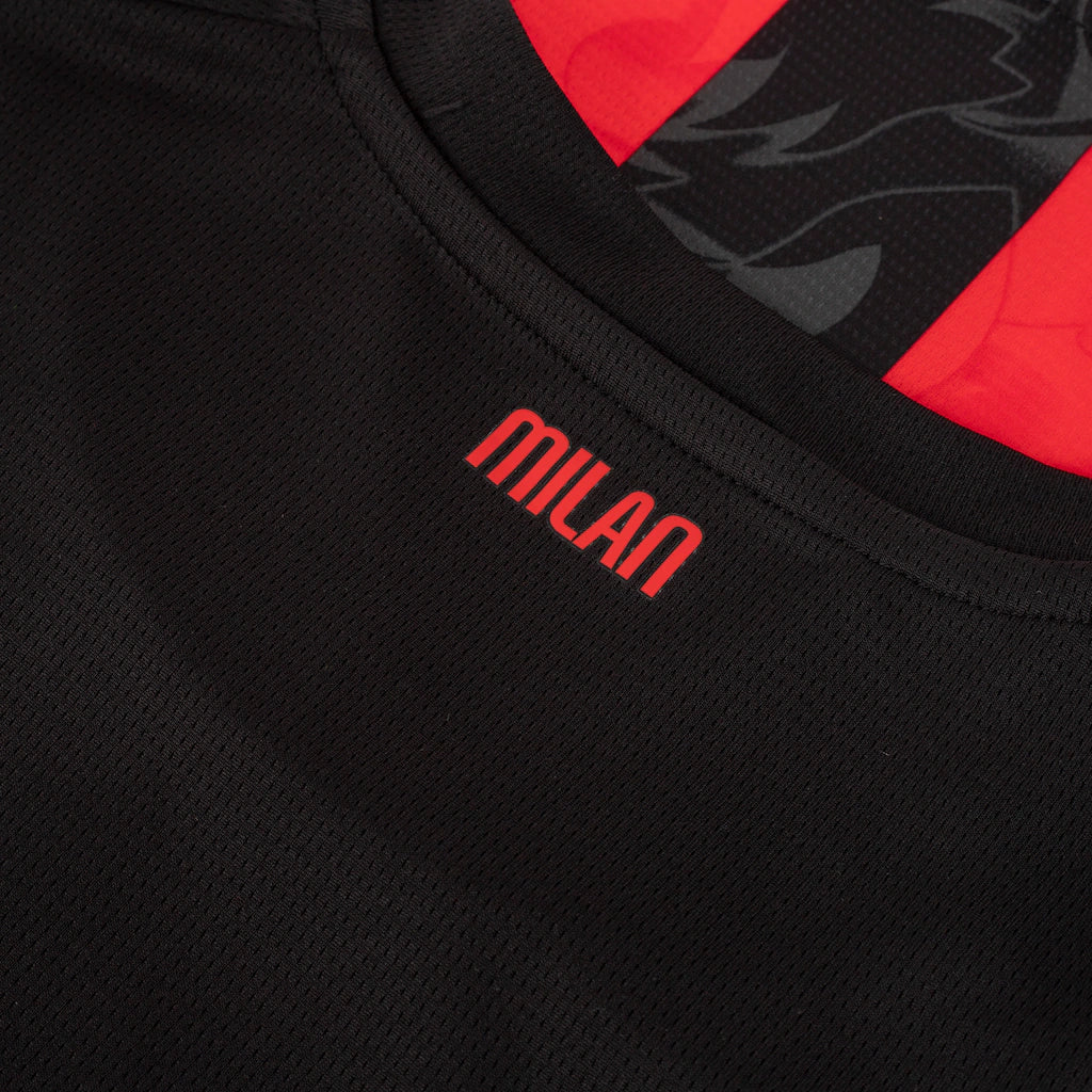 Camisa Milan Home 25/26 - Preta e Vermelha