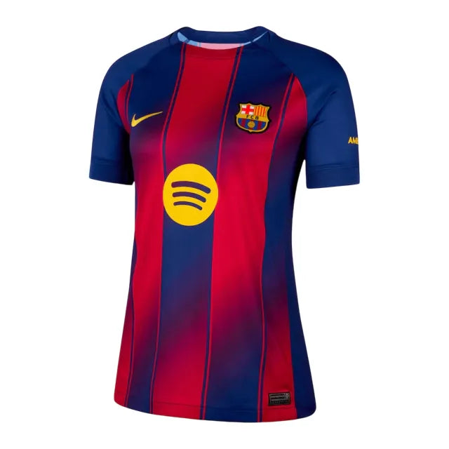 Camisa Barcelona Feminina Home 25/26 - Azul e Vermelha