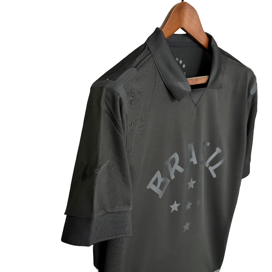Camisa Brasil All Black 13/14 Retrô - Preta