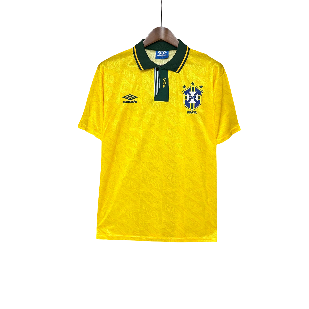 Camisa Brasil Home 1991 Retrô - Amarela