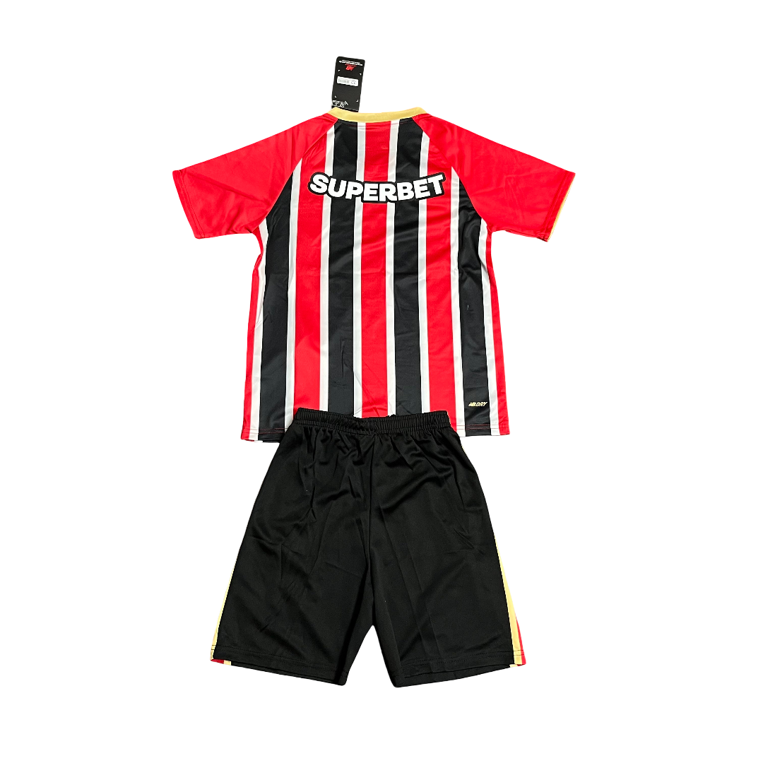 Conjunto Infantil São Paulo II 25/26 - Vermelho e Preto