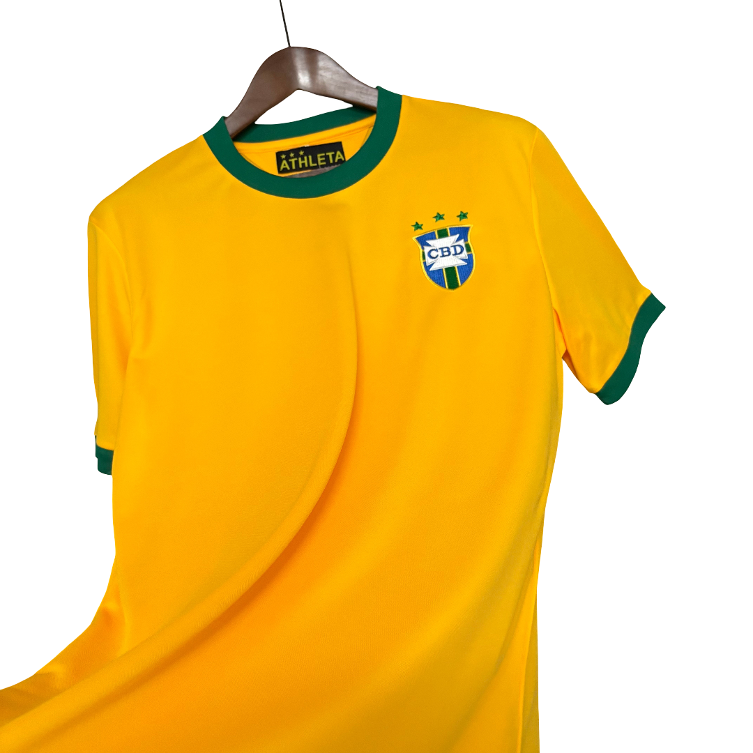 Camisa Brasil Home 1971 Retrô - Amarela
