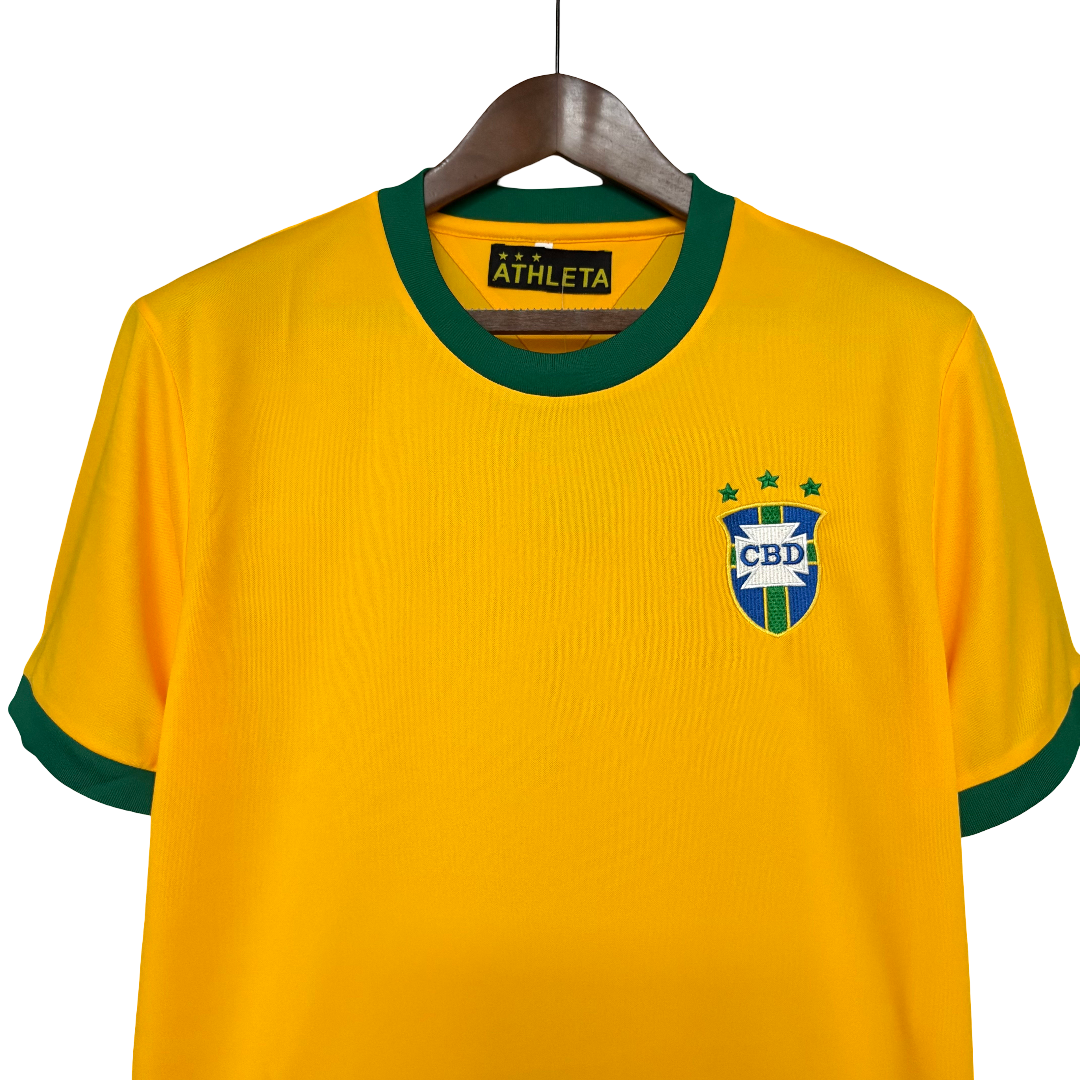 Camisa Brasil Home 1971 Retrô - Amarela
