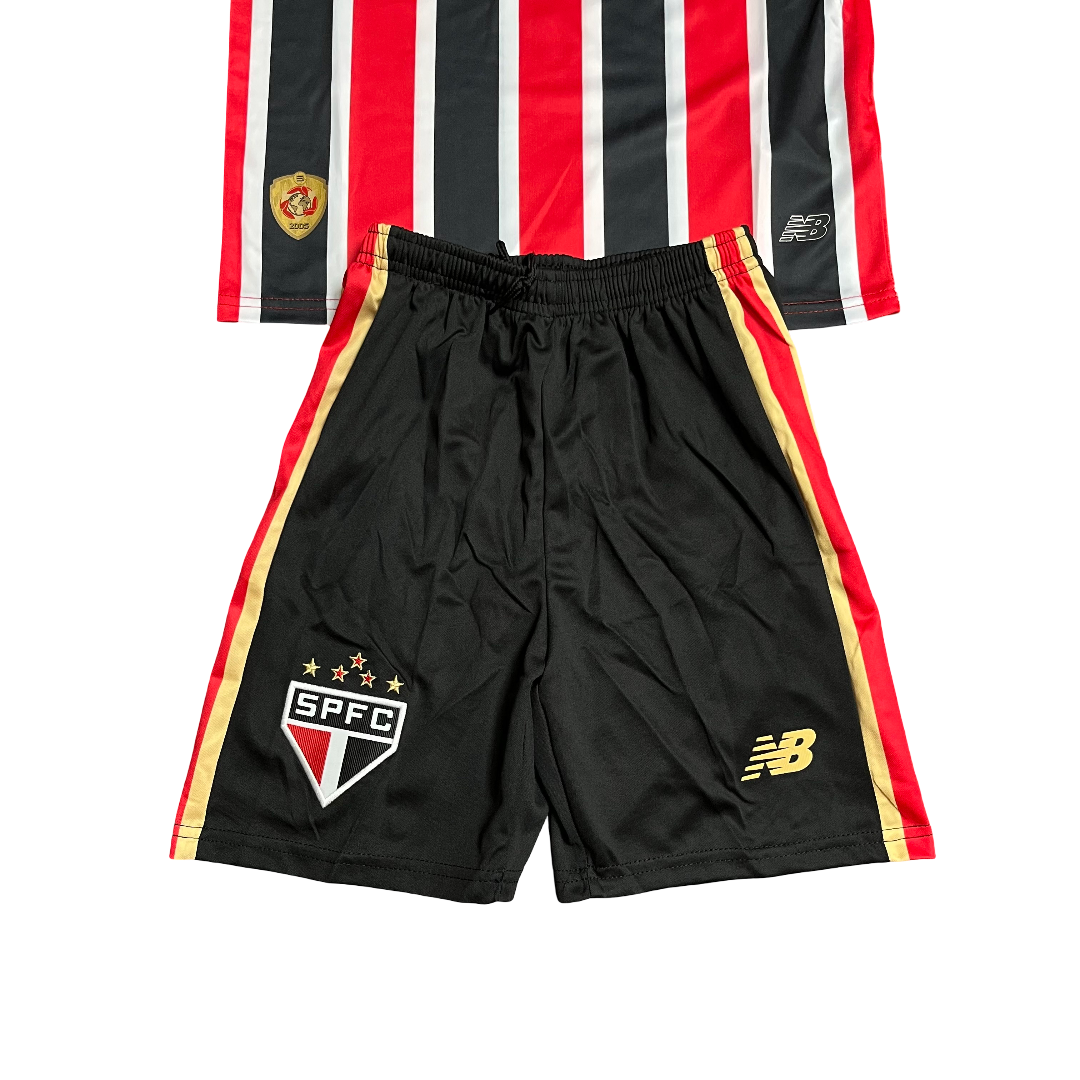 Conjunto Infantil São Paulo II 25/26 - Vermelho e Preto