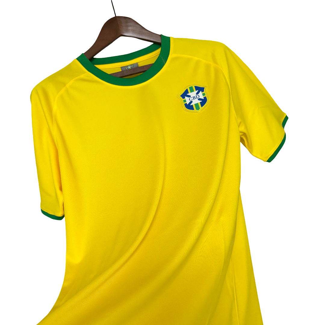 Camisa Brasil Home 1970 Retrô - Amarela