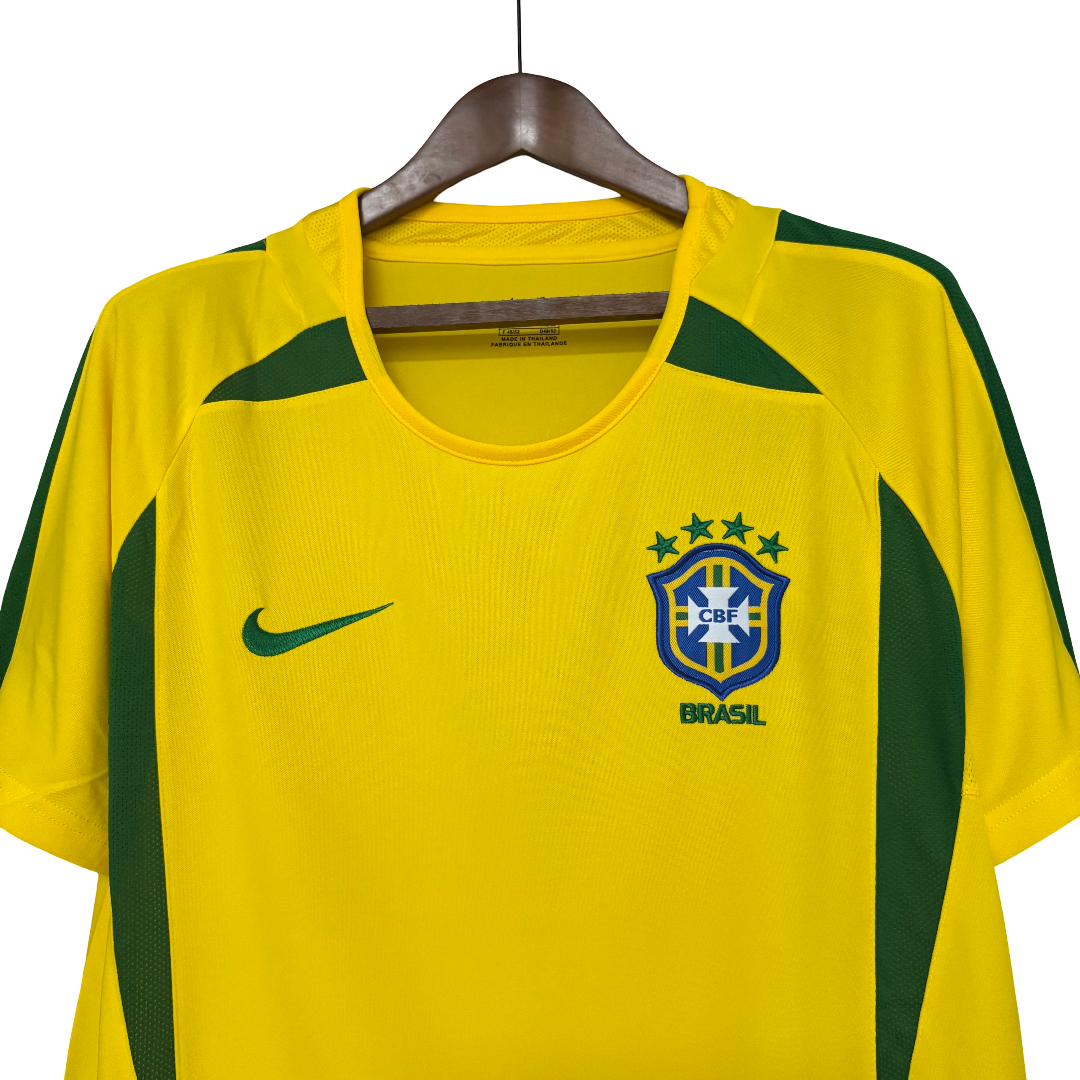 Camisa Brasil Home 2002 Retrô - Amarela