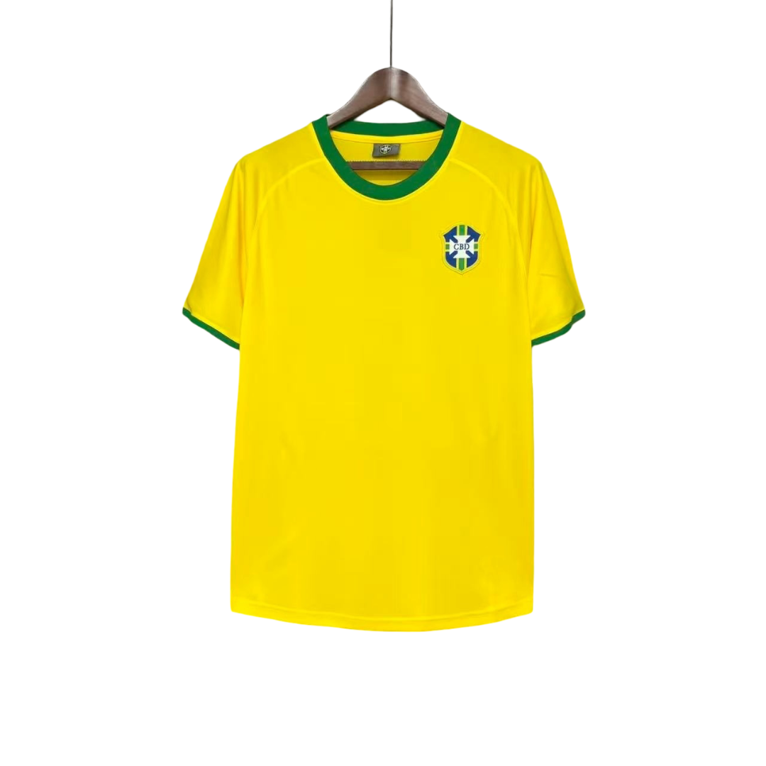 Camisa Brasil Home 1970 Retrô - Amarela