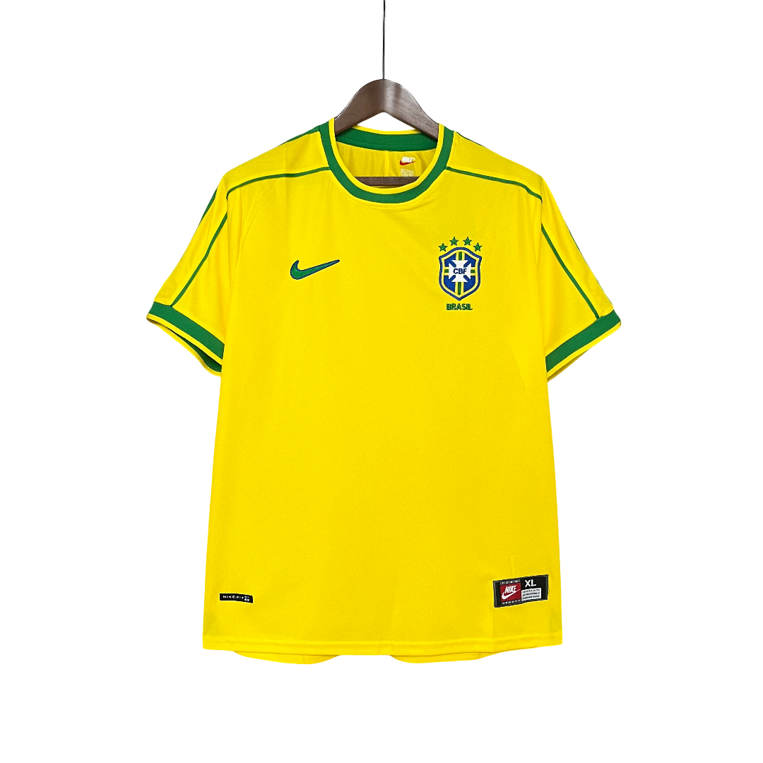 Camisa Brasil Home 1998 Retrô - Amarela