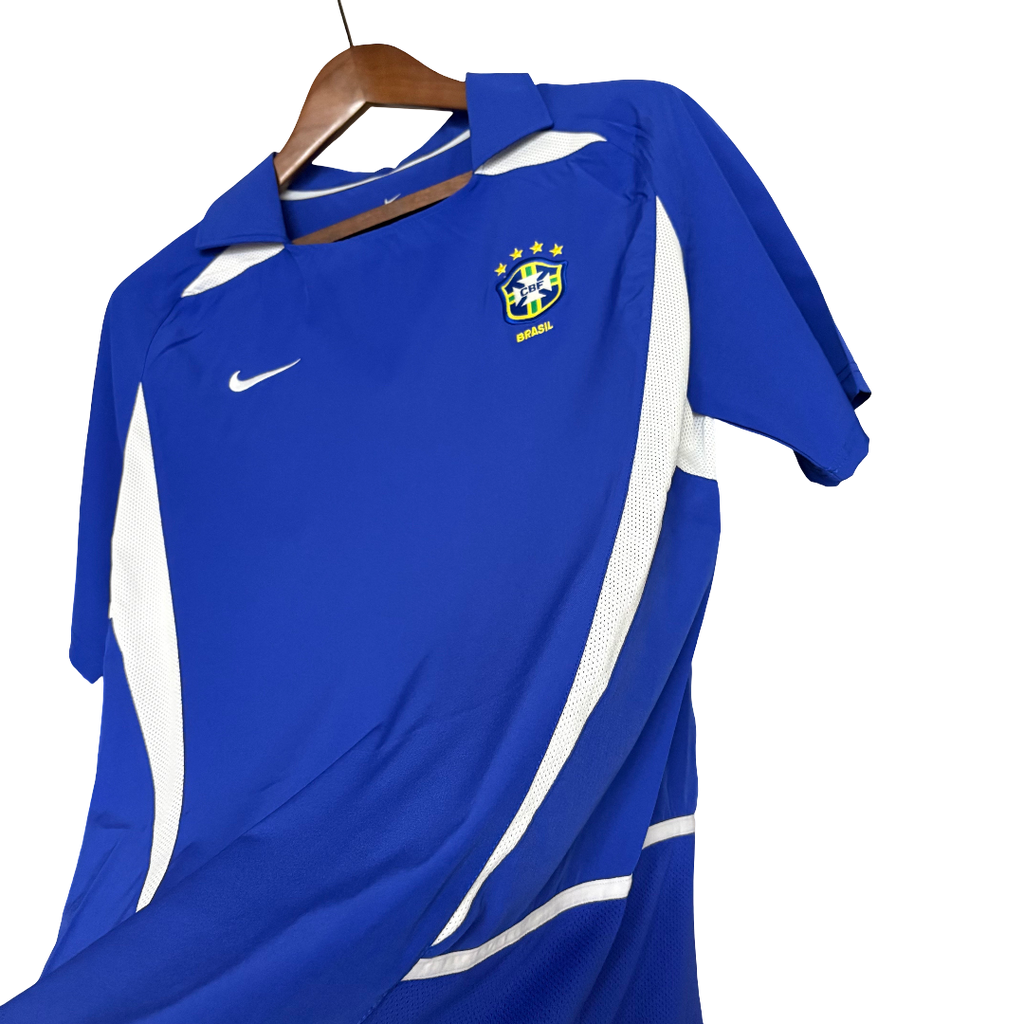 Camisa Brasil Away 2002 Retrô - Azul