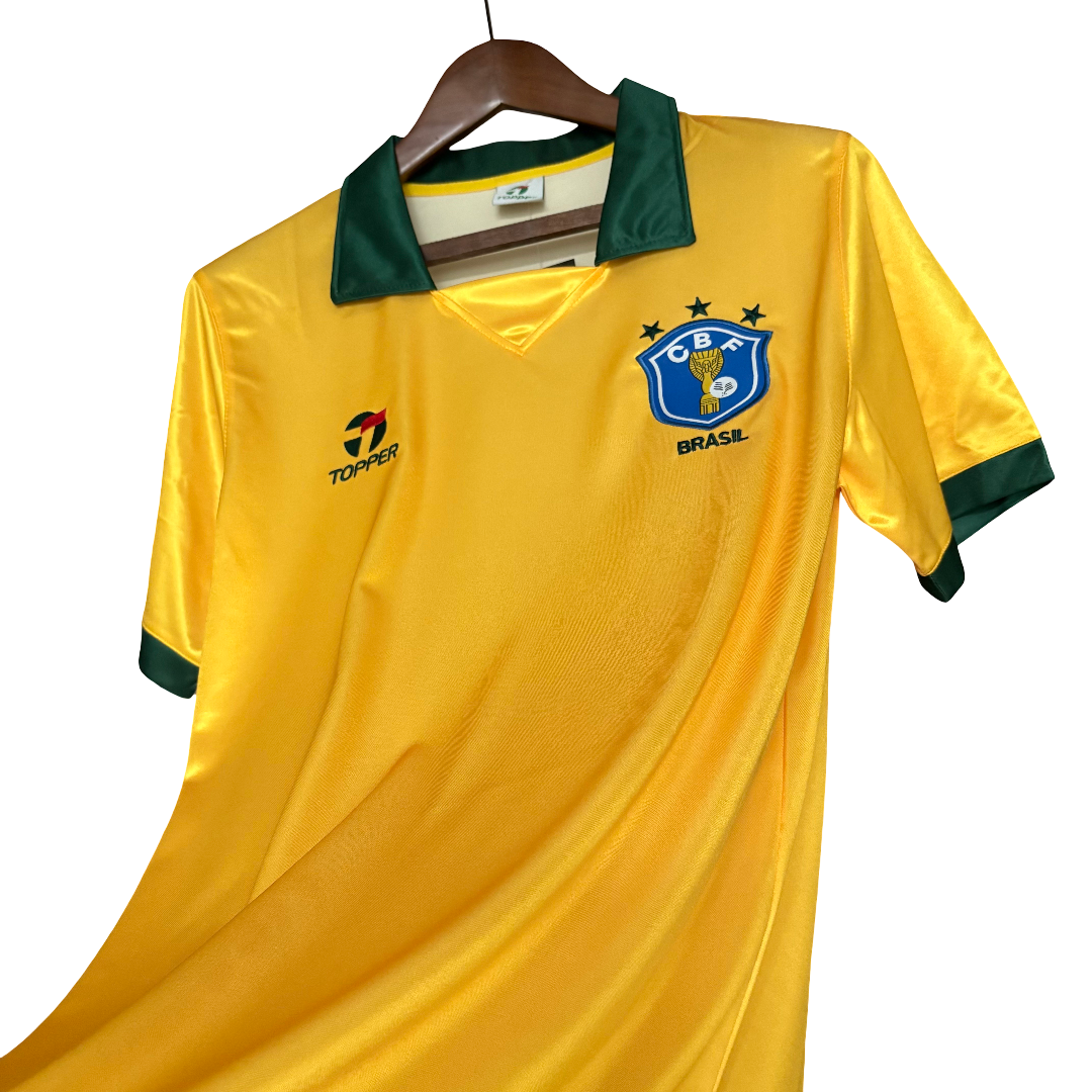 Camisa Brasil Home 1988 Retrô - Amarela